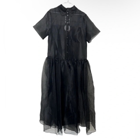 Staud Riley Organza Maxi Dress Black NWT - Picture 5 of 9